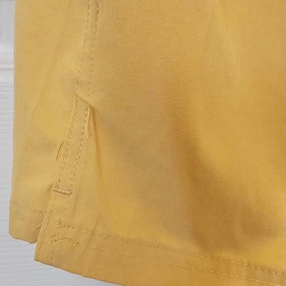 Xcaster Men Outdoor Fishing Hiking Button Shirt Large Yellow Summer Vacation UPF - Picture 4 of 8